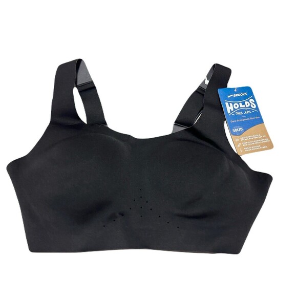 NEW Brooks Womens Size 30CD Dare Scoopback Black Running & Sports Bra 30C 30D - Picture 3 of 5